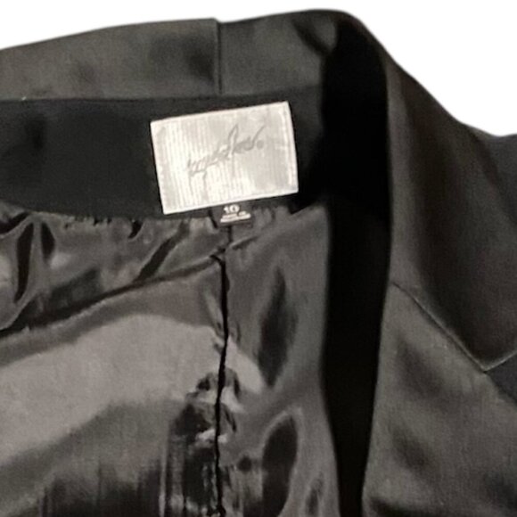 VINTAGE Jacqueline Ferrar 2 Piece Black Pencil Skirt Suit ~Style 40312 Size 10/6 - Picture 10 of 16